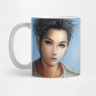 Black Hair Anime Boy Mug